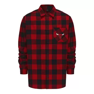 Men's Applique Mid-weight Flannel Shirt