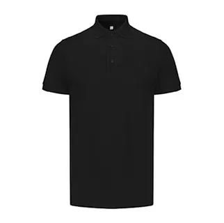 Men's Black Cotton Pique Polo Shirt